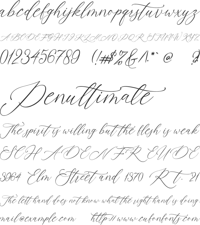 American Cloudie font preview