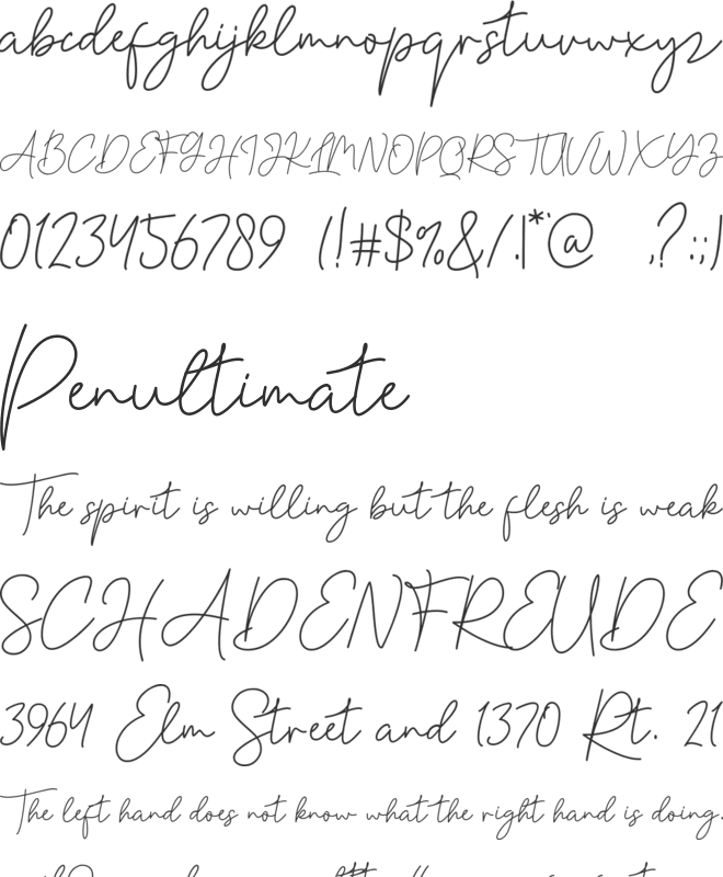 the brown font preview