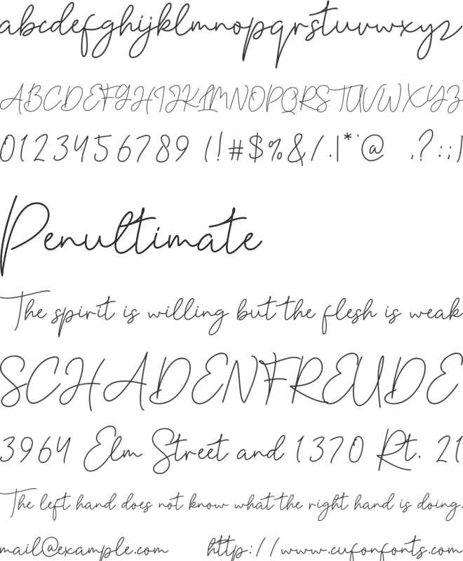 the brown font preview