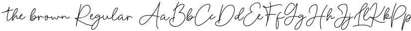 the brown Regular font