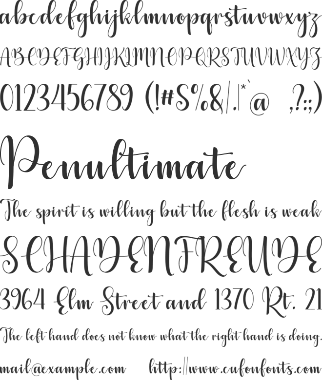 welcome dream font preview