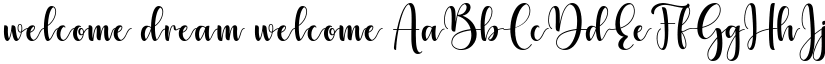 welcome dream welcome font