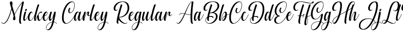 Mickey Carley Regular font