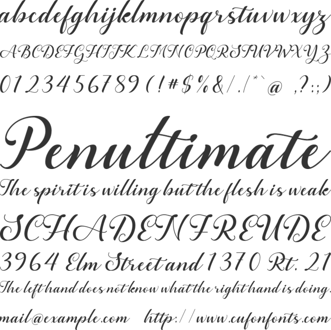 Yellow Molly font preview