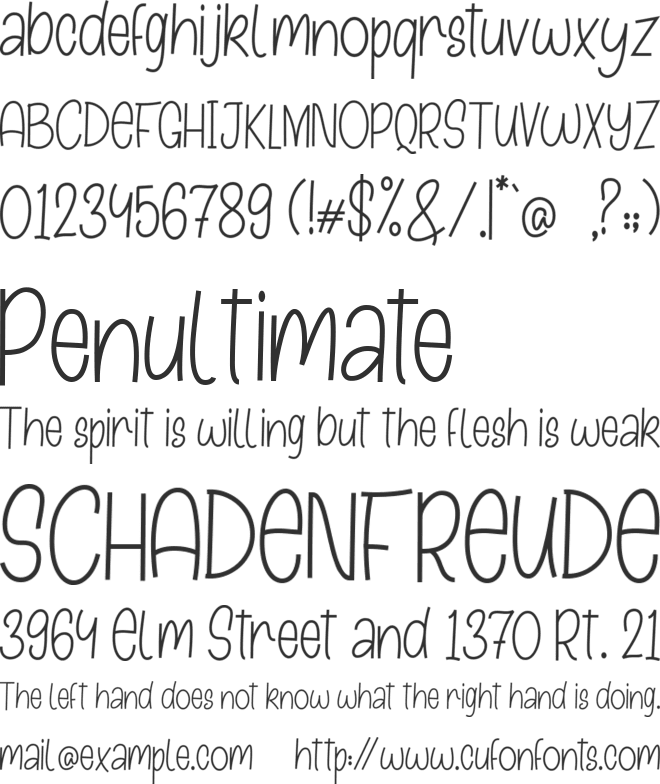 Baby Kind font preview