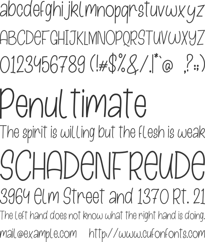 Baby Kind font preview