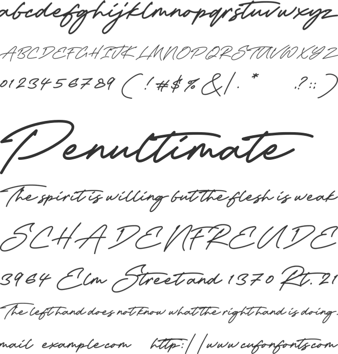 Jackarta font preview