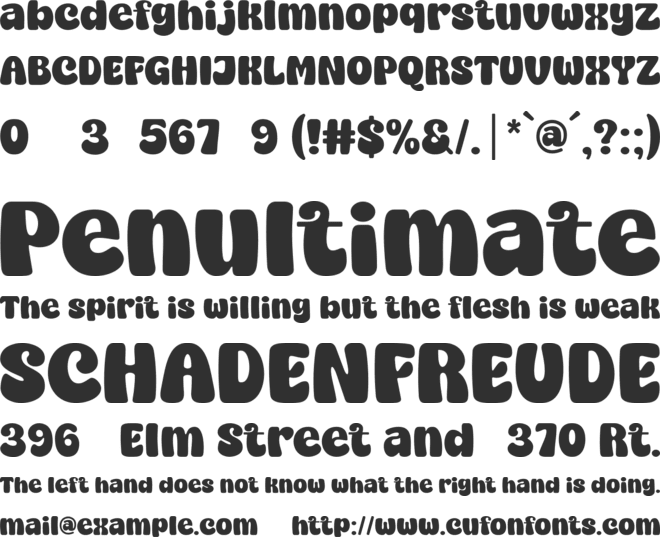Super Chunky font preview