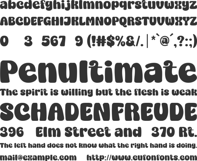 Super Chunky font preview