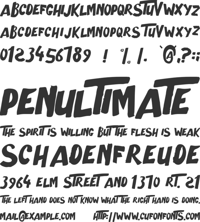 The Scary Movie font preview