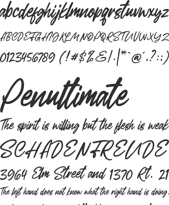 Headmista Script font preview