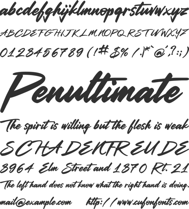 The Constellation font preview