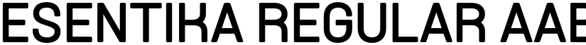 Esentika Regular font