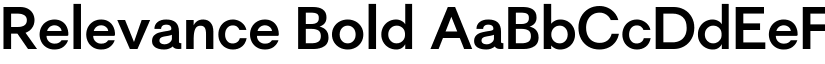 Relevance Bold font
