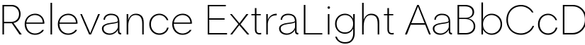 Relevance ExtraLight font