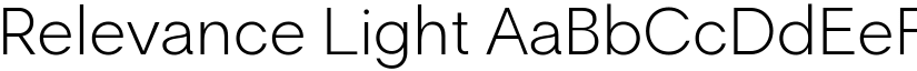Relevance Light font