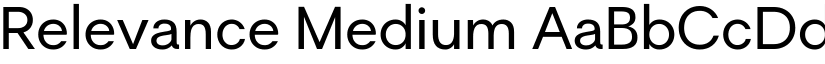 Relevance Medium font