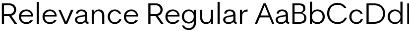 Relevance Regular font