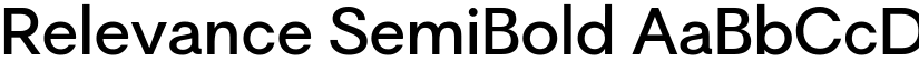 Relevance SemiBold font