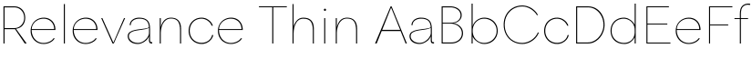 Relevance Thin font
