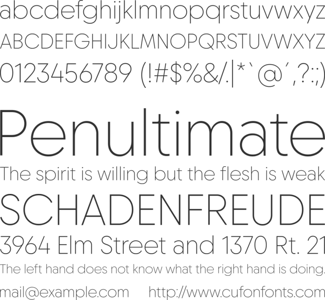 Chopin font preview