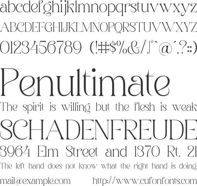 Klaristha font preview