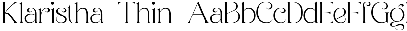 Klaristha Thin font