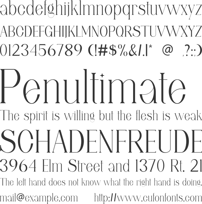 Milenial font preview