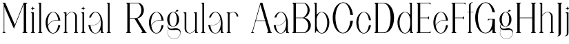 Milenial Regular font