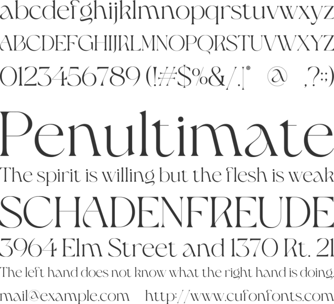 Giflika font preview