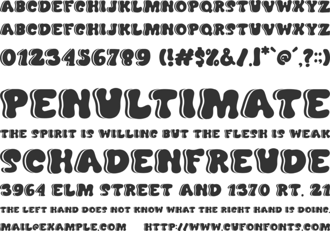 mecha baby font preview