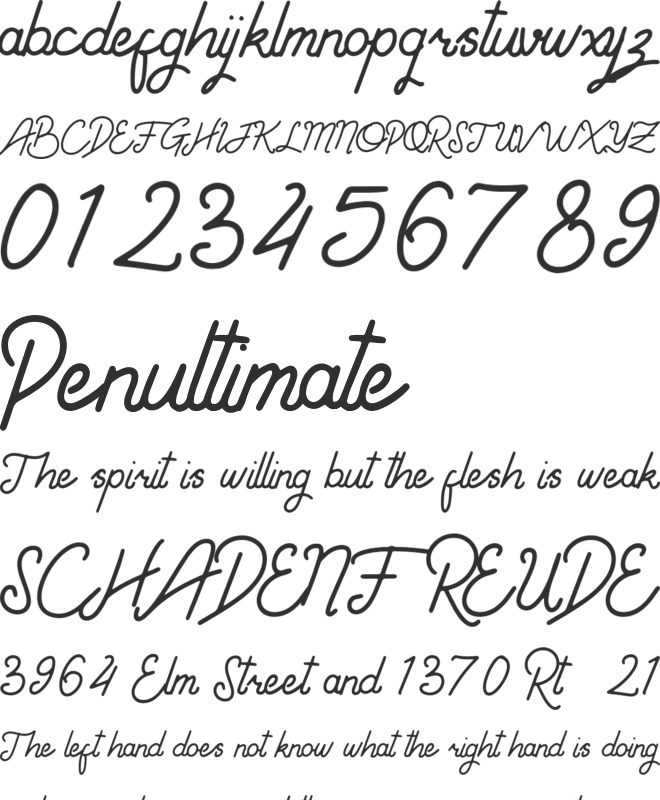 Gendhisan Personal Use font preview