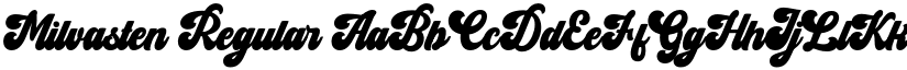 Milvasten Regular font