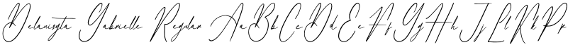 Delanisyta Gabrielle Regular font