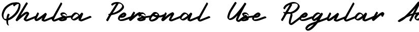 Qhulsa Personal Use Regular font