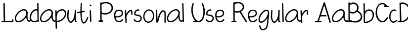 Ladaputi Personal Use Regular font