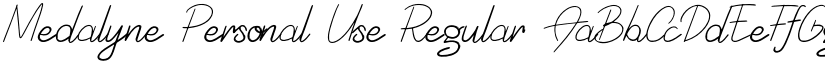 Medalyne Personal Use Regular font