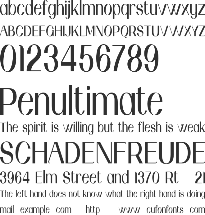 Andenita Personal Use font preview