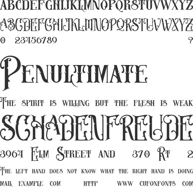 Brometalic font preview