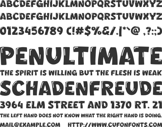 Truecat font preview