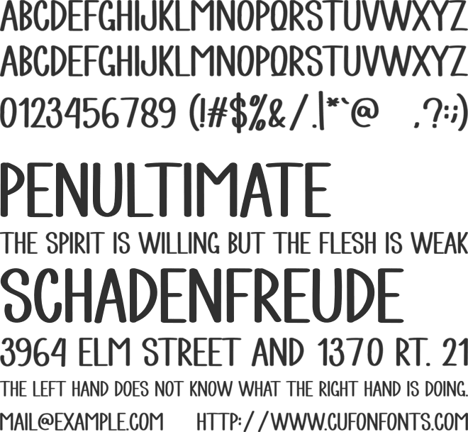 Paper font preview