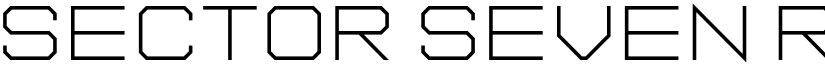 Sector Seven Regular font
