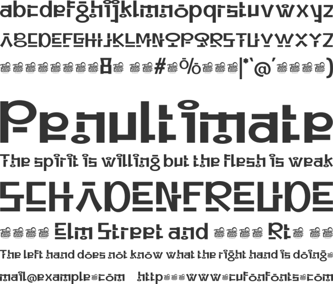 UTONAF Trial font preview