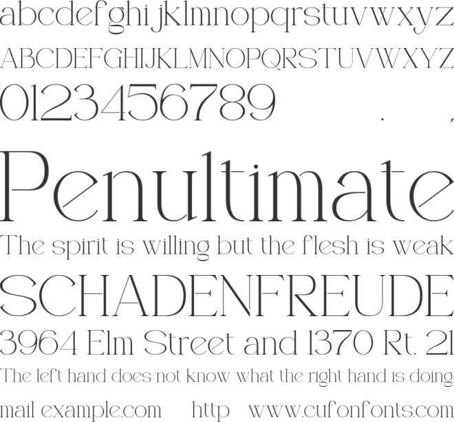 Callume font preview