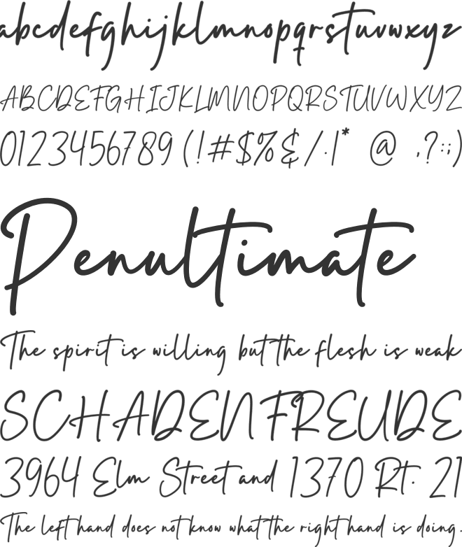 Ruttany font preview