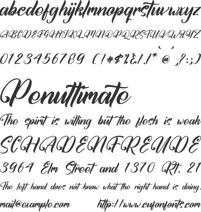 Qentyson Humberta font preview
