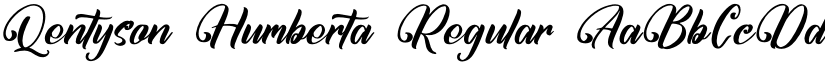 Qentyson Humberta Regular font