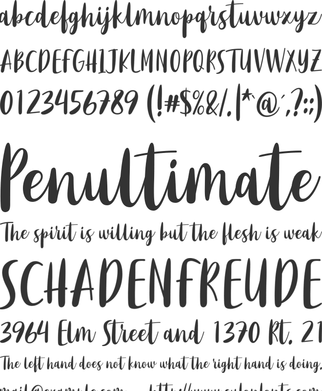 Purple River font preview