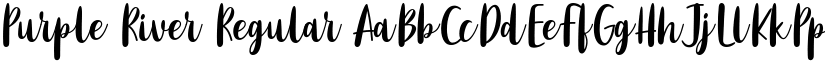 Purple River Regular font