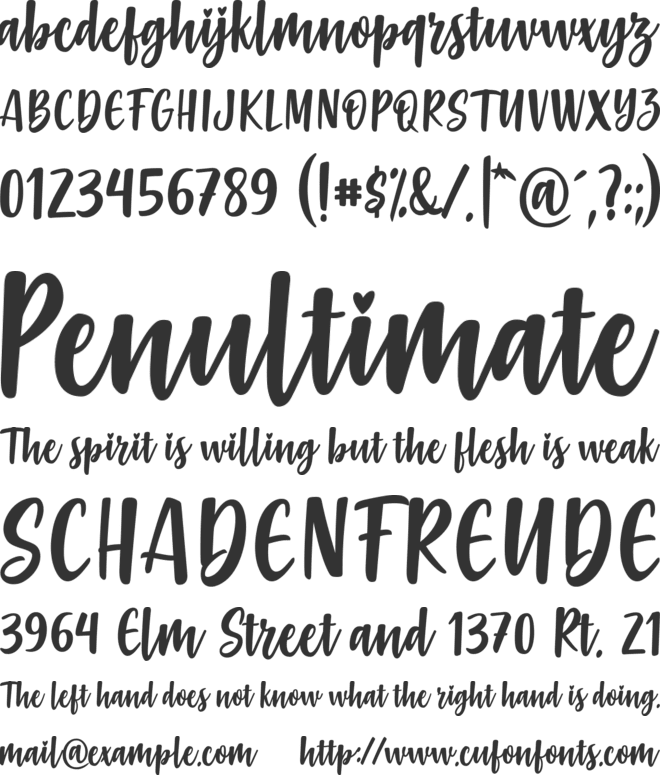 Gabelisa font preview